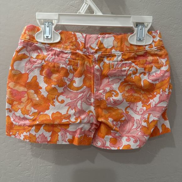 Janie and Jack Pink & Orange Floral Shorts - Picture 4 of 7